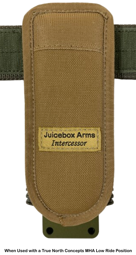 Coyote Brown Battle Belt Holster Pad Juicebox Arms Intercessor with True North Concepts MHA